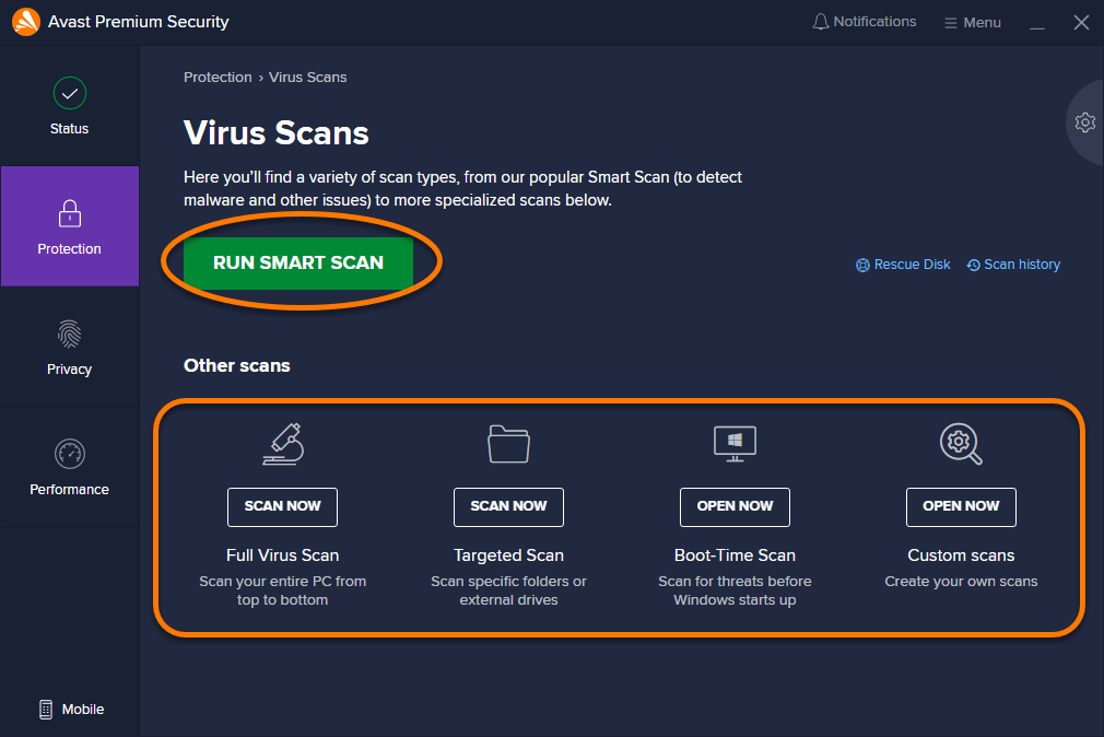 boot time scan avast for mac
